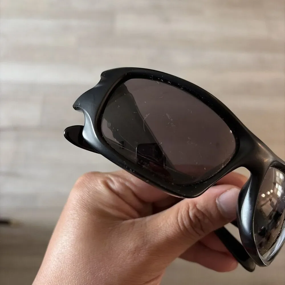 Vtg Oakley Ten X Polarized Sunglassses OO9128-01 61 16 Baseball Cycling Racing